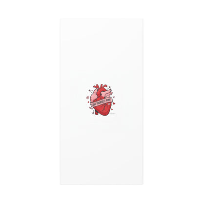 Love Yourself First Canvas, Hearts-with-a-Twist, Anti-Valentine Art