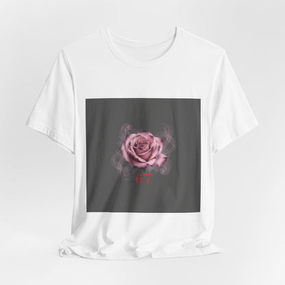 6 7 Rose Smoke Tee | Viral Valentine's Gothic Rose Shirt | 6 7 Meaning Dark Romance
