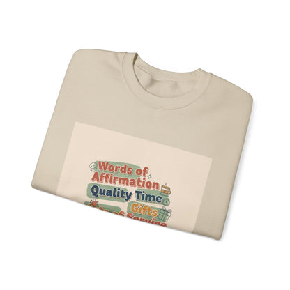 Love Languages Meme Crewneck Sweatshirt | love language meme, relationship humor