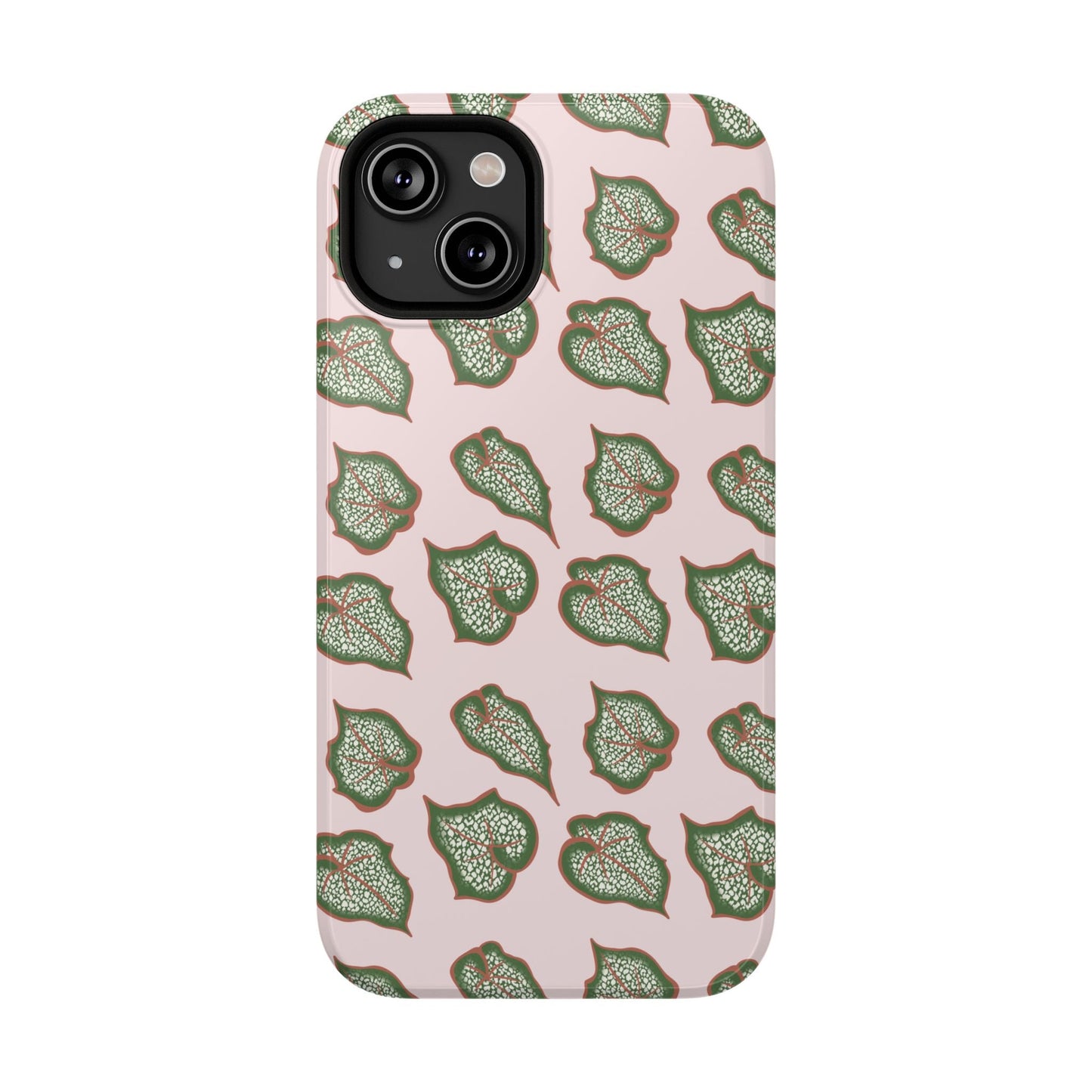 Begonia Pattern Phone Case – Dual Layer Protective Cover