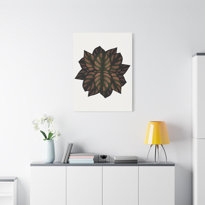 Calathea Pinstripe Canvas Print – Botanical Wall Art