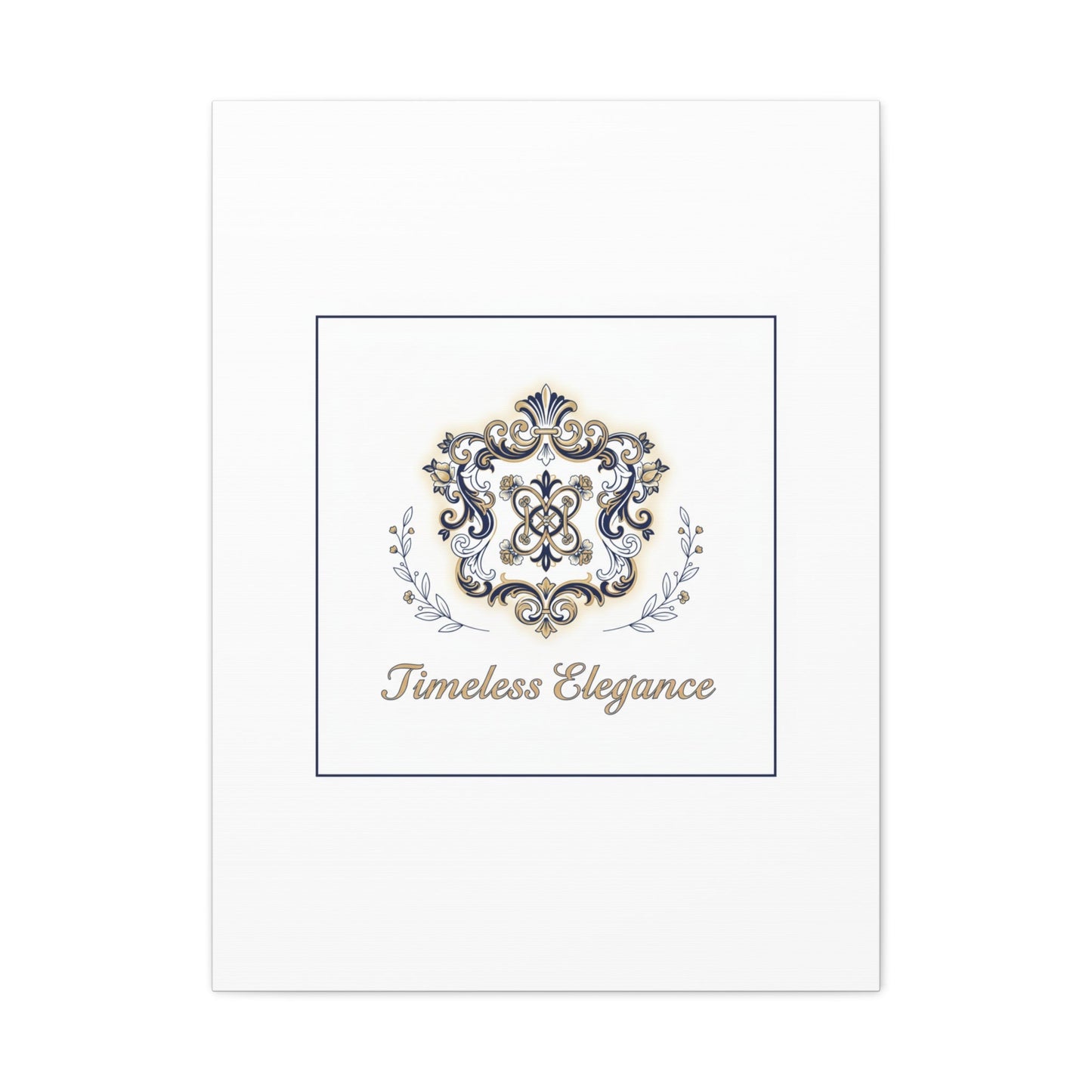 Ornate Brooch Emblem Canvas | Vintage Formalwear Accents, Baroque Print