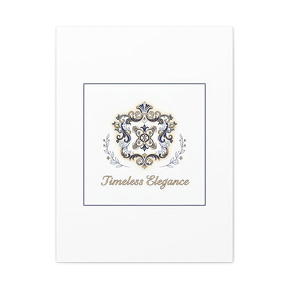 Ornate Brooch Emblem Canvas | Vintage Formalwear Accents, Baroque Print