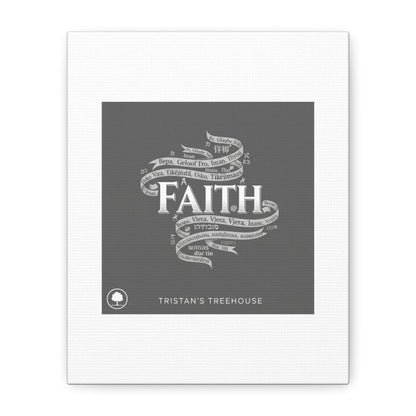 handwritten faith ribbon Canvas | sketch aesthetic, doodle design