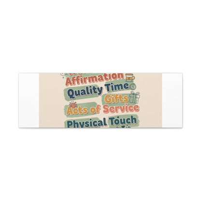 Love Languages List Matte Canvas Wall Art | love language meme, relationship humor