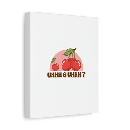 Six Severn Cherry Retro Graphic Canvas | kawaii fruit print, vintage cherry design