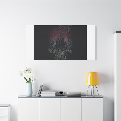 Whispered Secrets of the Shadows Castle Wall Art, Matte Canvas | Gothic Medieval Decor