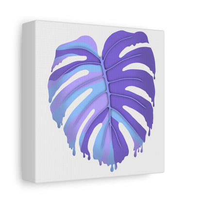 Purple Monstera Canvas Print – Botanical Wall Art