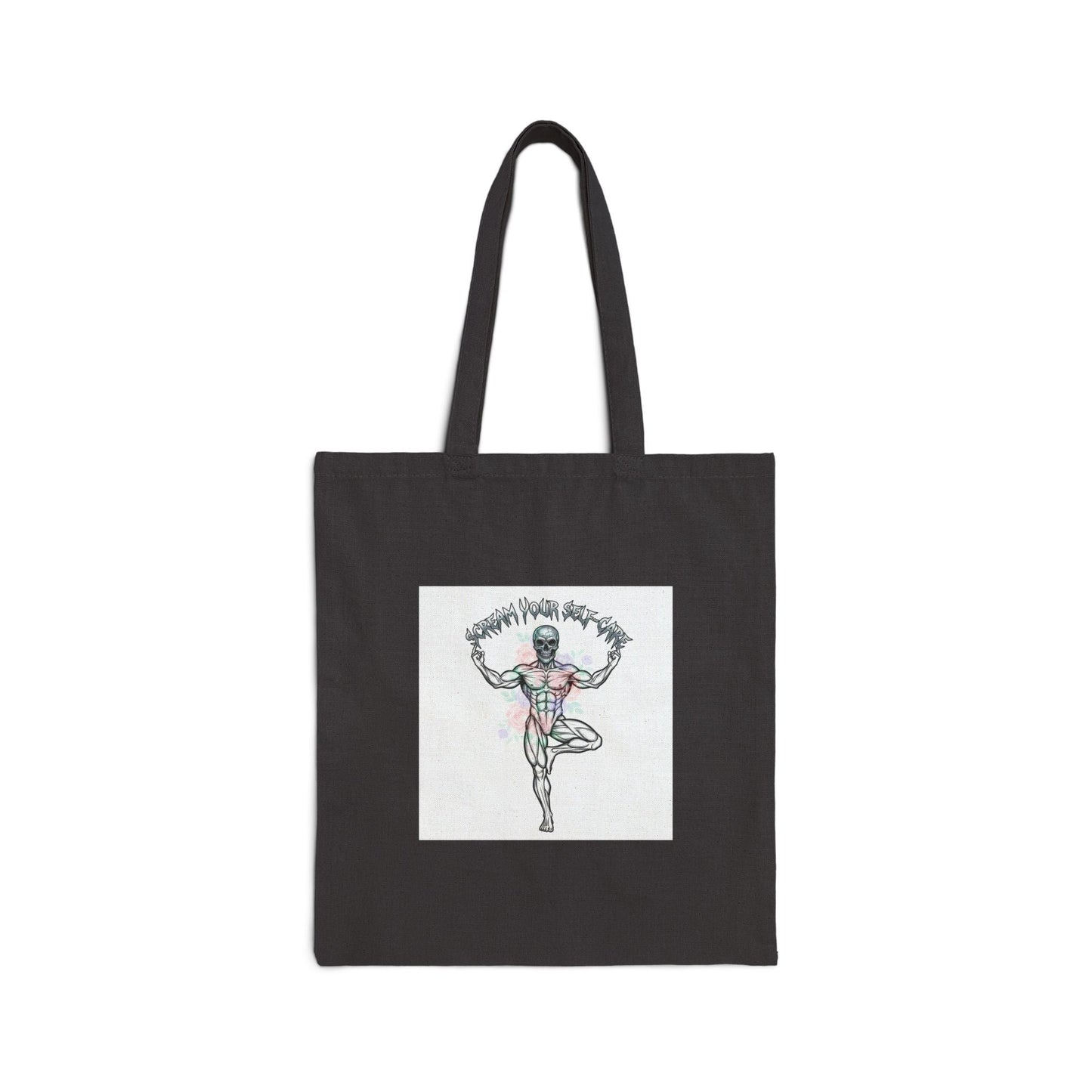 Hard Rock Self-Care Tote | metal font shirt, gothic wellness quote