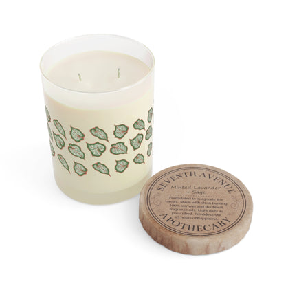 Begonia Pattern Soy Candle 11 oz – Three Scent Options