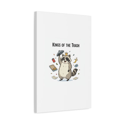 Kings of the Trash Canvas, Raccoon Doodle | Trash Panda, Goofy Critter Art