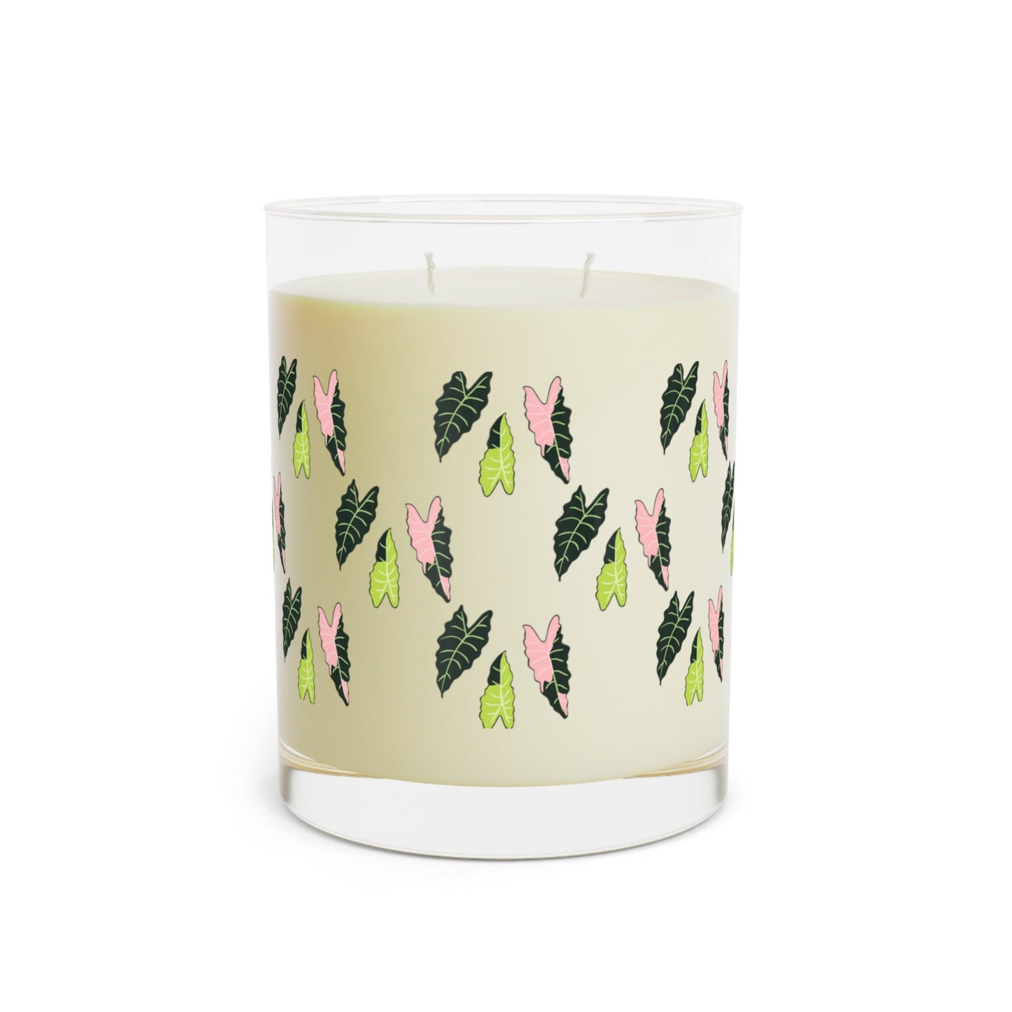 Alocasia Pattern Soy Candle 11 oz – Three Scent Options