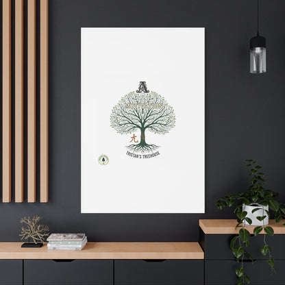 Handwritten Doodle Tree Canvas | Matte Stretched Wall Art