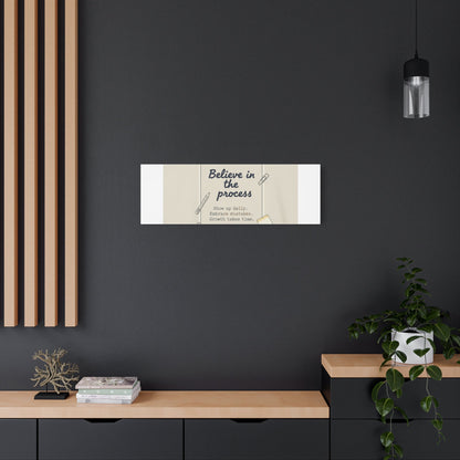 Believe in the Process Canvas | analogue note to self, handwritten reminder décor