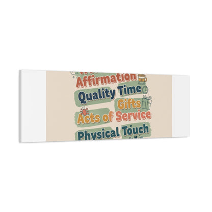 Love Languages List Matte Canvas Wall Art | love language meme, relationship humor