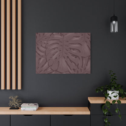 Merlot Monstera Canvas Print – Botanical Wall Art