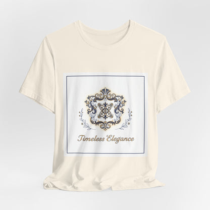 Ornate Brooch Emblem Tee | baroque print tee, vintage emblem shirt