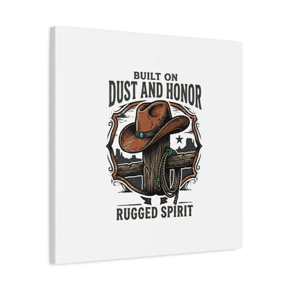 Built on Dust and Honor Canvas | Western cowboy, vintage Americana