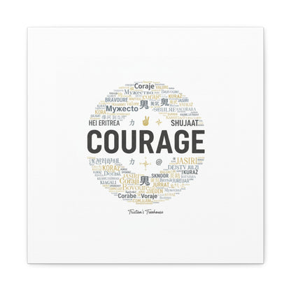 Courage Word Cloud Canvas | Fresh-Start Minimalism art print