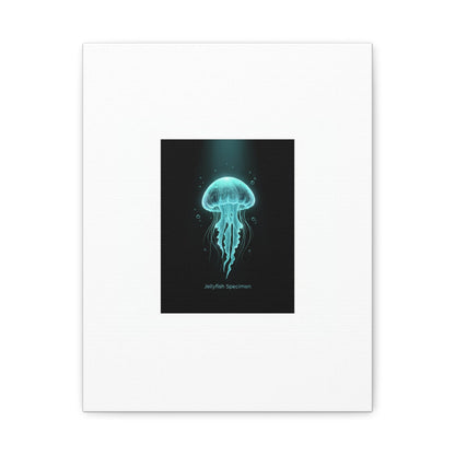 Bioluminescent Jellyfish Art Canvas | Deep Sea Aesthetic, Neon Glow