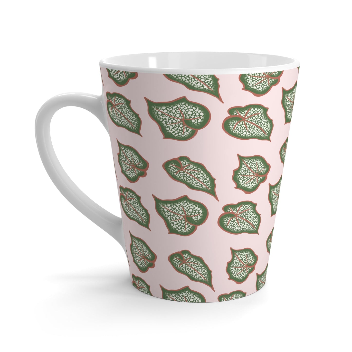 Begonia Pattern Ceramic Mug 12 oz