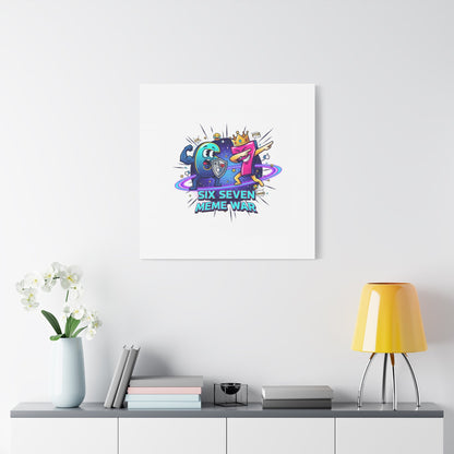Six Seven Meme War Canvas | Legendary Internet Battle Art, Viral Culture Wall Decor
