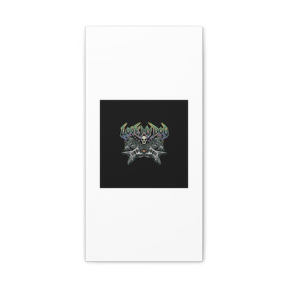 Love My Dog metal font Canvas | gothic wellness quote, edgy self-care merch