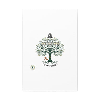 Handwritten Doodle Tree Canvas | Matte Stretched Wall Art