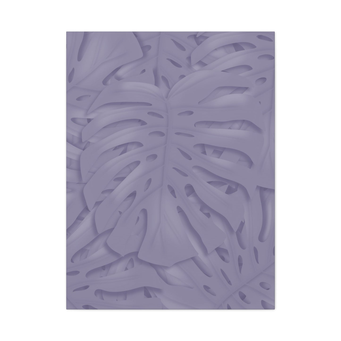 Violet Monstera Canvas Print – Botanical Wall Art