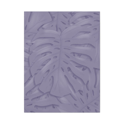 Violet Monstera Canvas Print – Botanical Wall Art