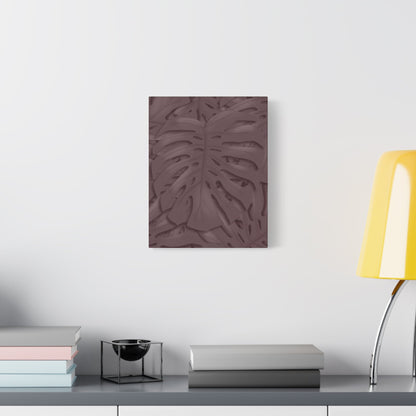 Merlot Monstera Canvas Print – Botanical Wall Art