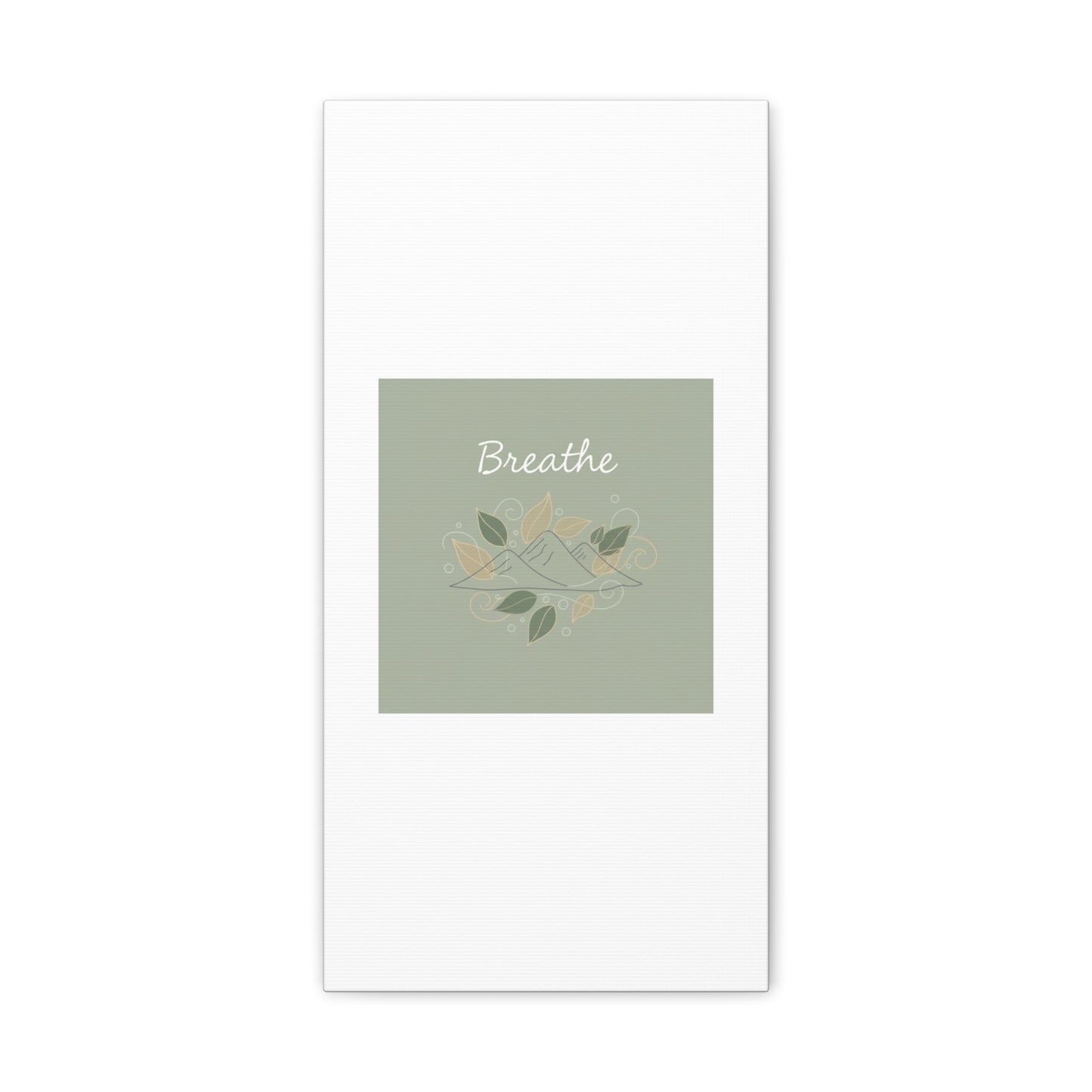 Breathe Mountain Line Canvas | Nature Symbols, Minimal Forest Wall Art