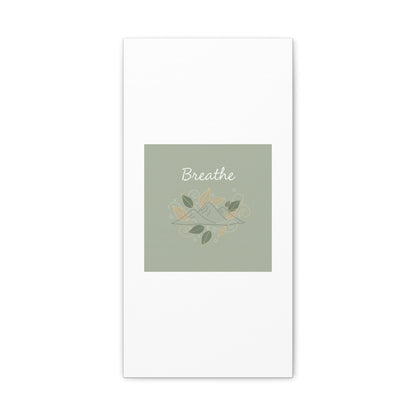 Breathe Mountain Line Canvas | Nature Symbols, Minimal Forest Wall Art
