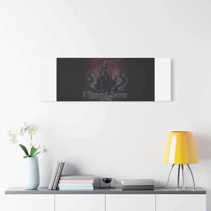 Whispered Secrets of the Shadows Castle Wall Art, Matte Canvas | Gothic Medieval Decor