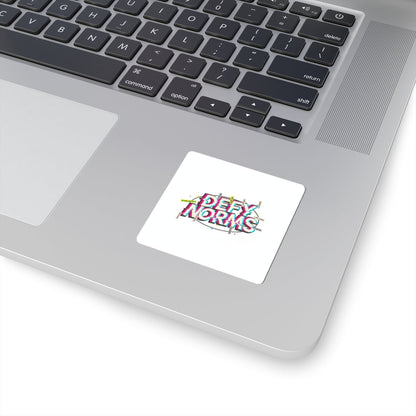 Defy Norms Sticker | Anti-Aesthetic, Glitch Font, Chaotic Design