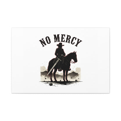 No Mercy Cowboy Skull Canvas | western skull art, gothic Americana