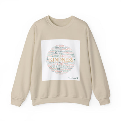 Kindness word circle Sweatshirt | Fresh-Start minimalism, reset mode apparel