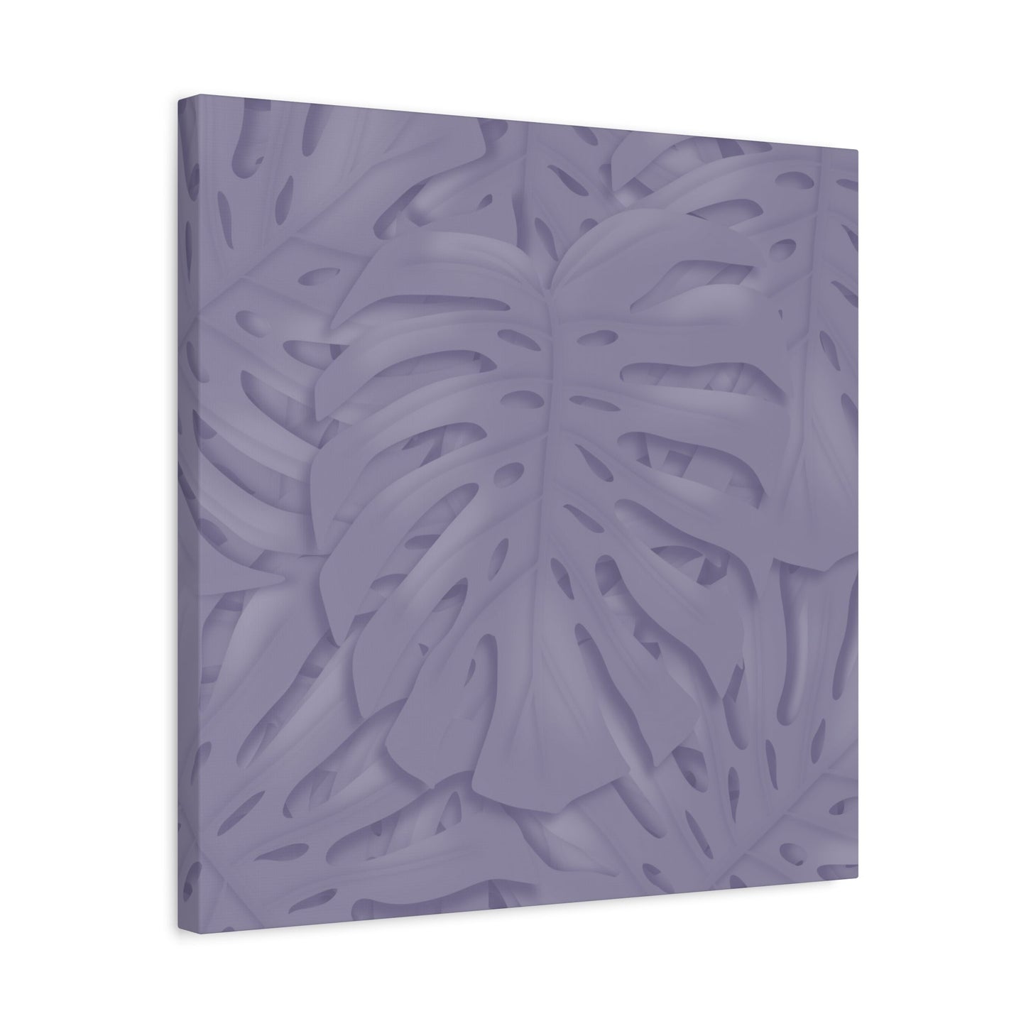 Violet Monstera Canvas Print – Botanical Wall Art