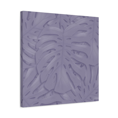 Violet Monstera Canvas Print – Botanical Wall Art