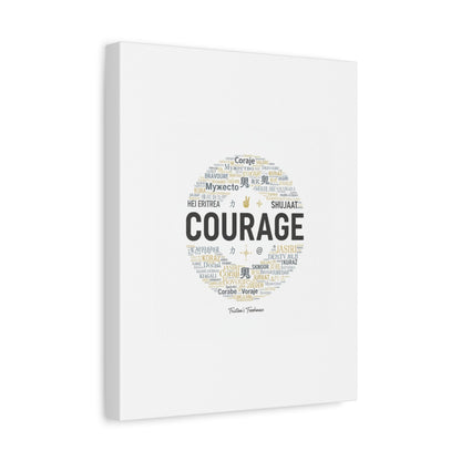 Courage Word Cloud Canvas | Fresh-Start Minimalism art print