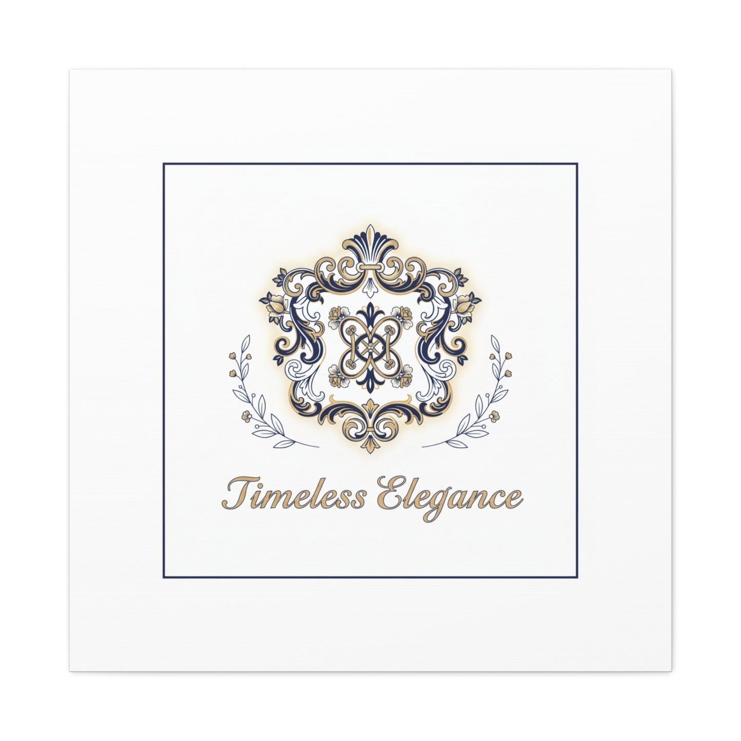 Ornate Brooch Emblem Canvas | Vintage Formalwear Accents, Baroque Print