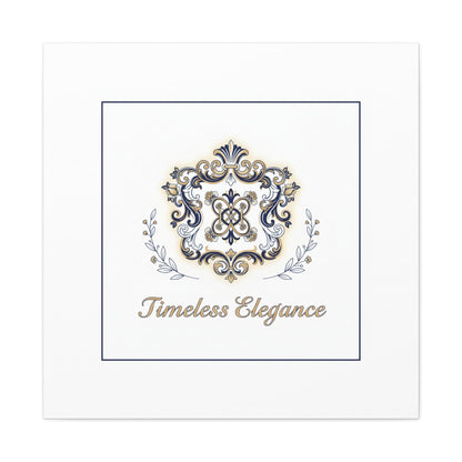 Ornate Brooch Emblem Canvas | Vintage Formalwear Accents, Baroque Print