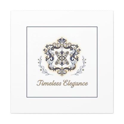 Ornate Brooch Emblem Canvas | Vintage Formalwear Accents, Baroque Print
