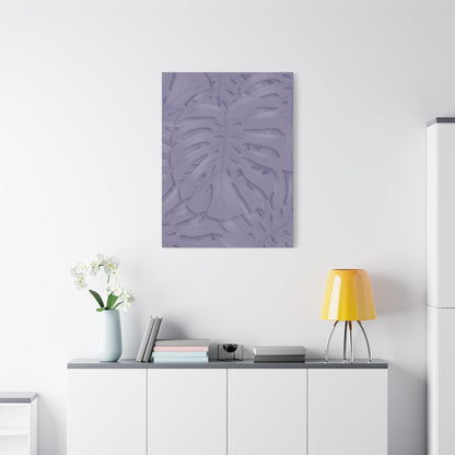 Violet Monstera Canvas Print – Botanical Wall Art