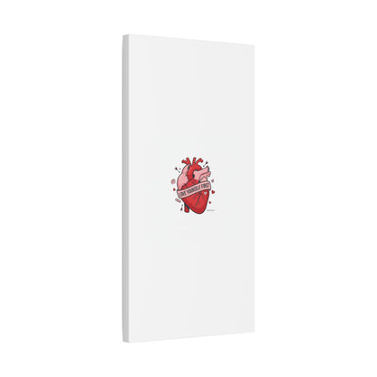 Love Yourself First Canvas, Hearts-with-a-Twist, Anti-Valentine Art