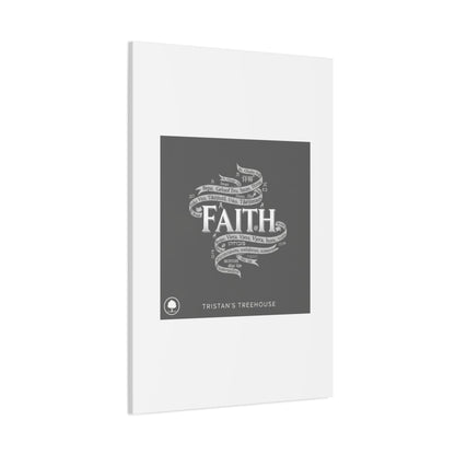 handwritten faith ribbon Canvas | sketch aesthetic, doodle design