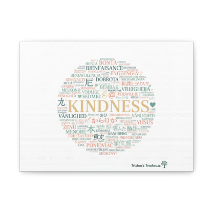 Kindness Word Cloud Canvas | Fresh Start Minimalist Wall Art