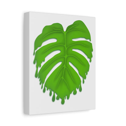 Melting Monstera Canvas Print – Botanical Wall Art