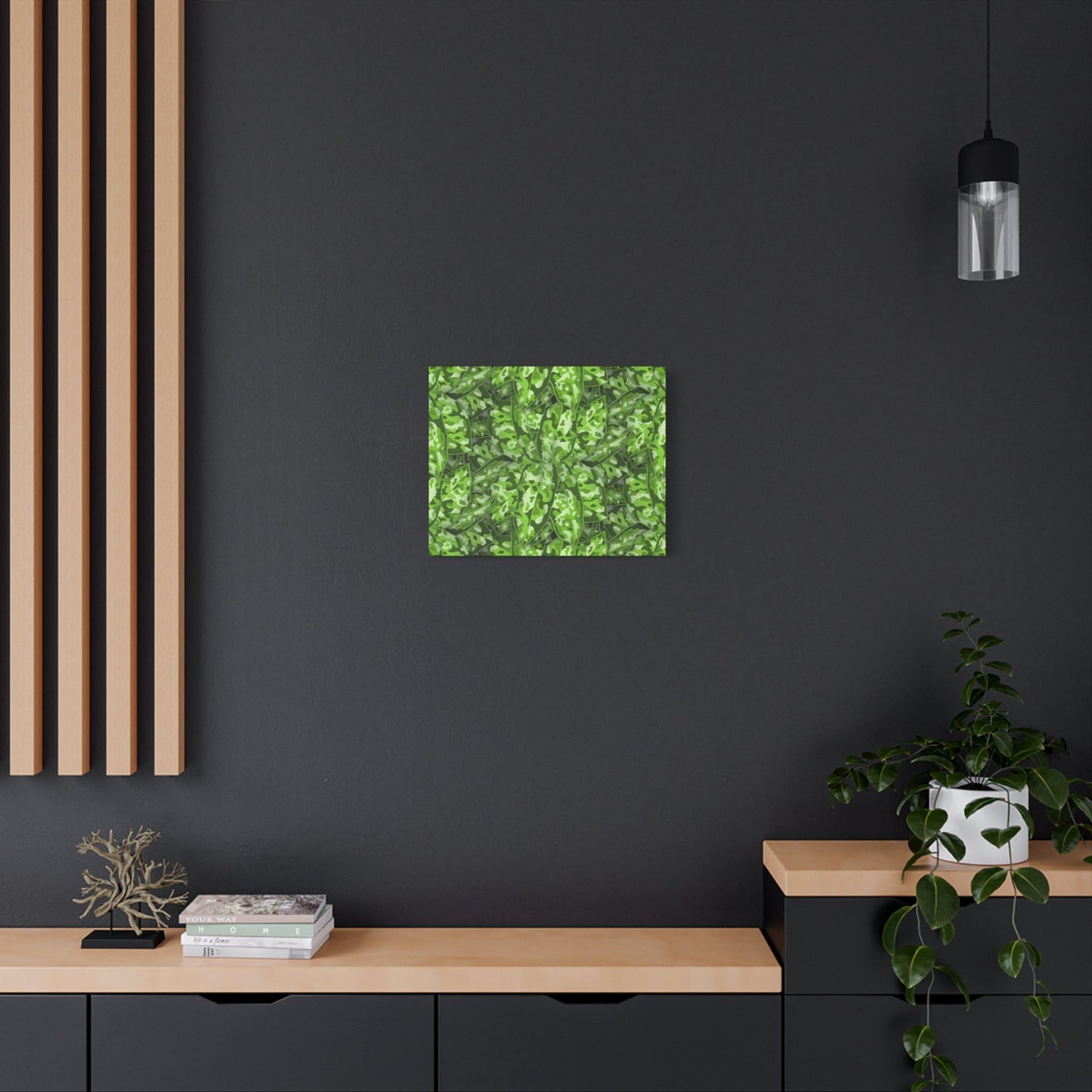 Aglaonema Pictum Canvas Print – Botanical Wall Art