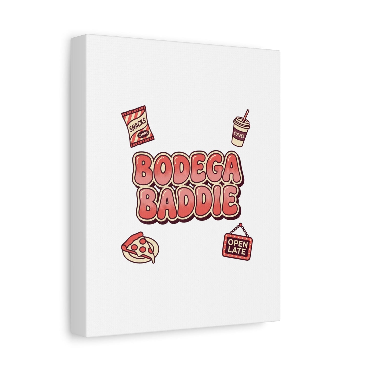 Bodega Baddie Matte Canvas, Stretched | NYC Y2K Corner Store Vibes